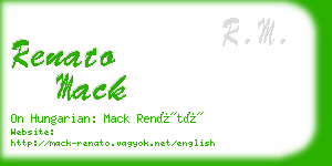 renato mack business card